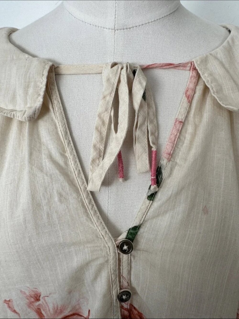 By Anthropologie Peasant Blouse Size M - Picture 5 of 11